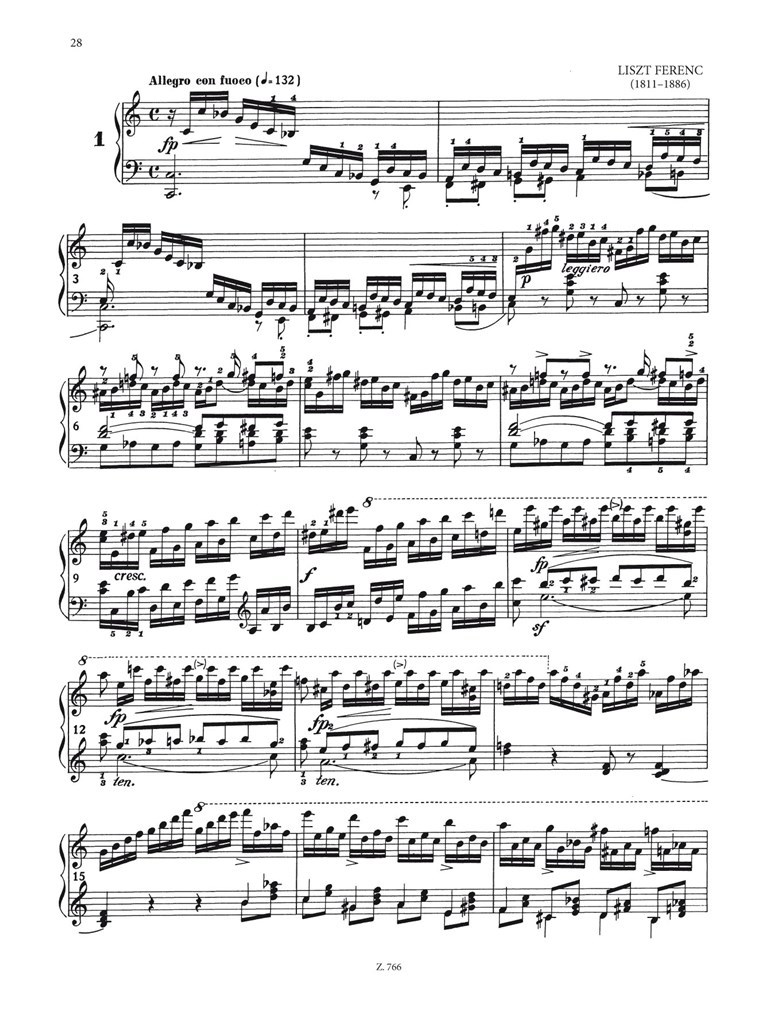 12 Etüden op.1 für Klavier