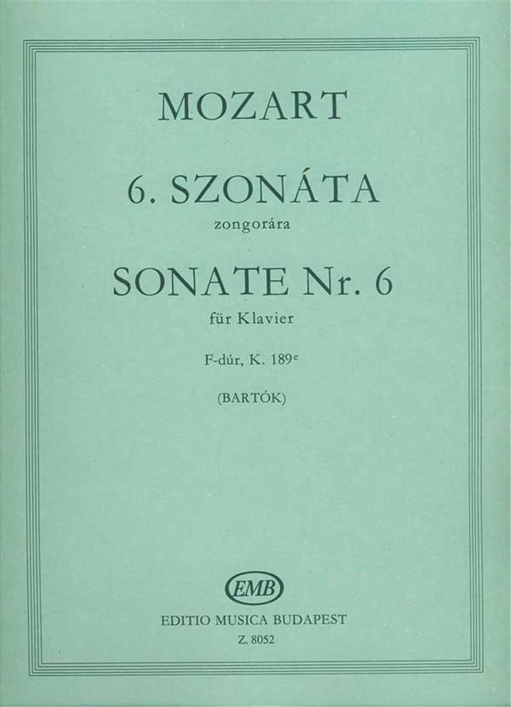 Sonate Nr. 6 F-Dur, KV 189e