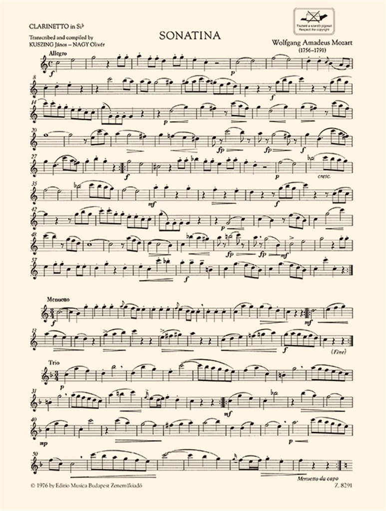 Sonatina per clarinetto e pianoforte