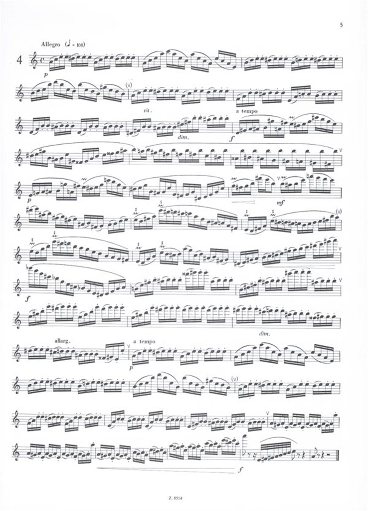 Etüden für Flöte 2 op. 33, No. 2