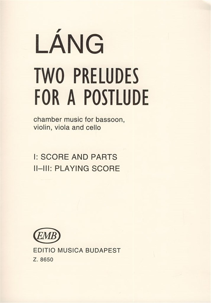 Two Preludes for a Postlude
