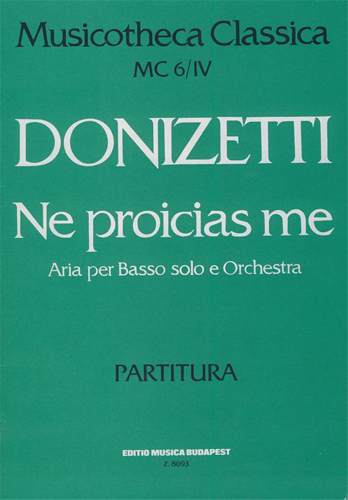 Ne Procias Me Oratorium Score