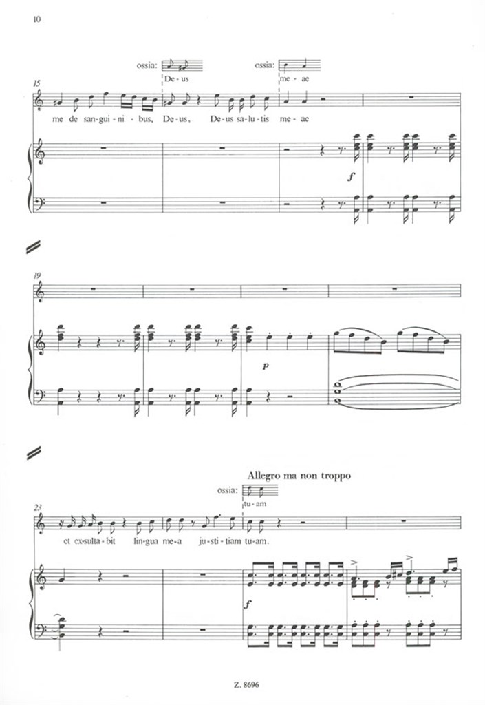 Libera Me Oratorium Piano Score