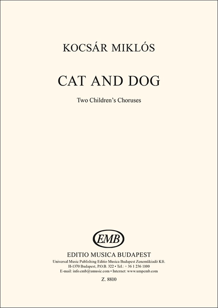 Cat and Dog für Kinderchor