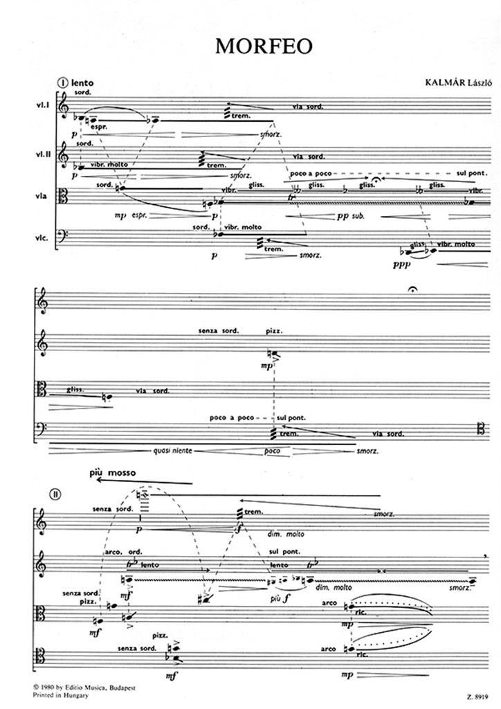 Morfeo für Streichquartett