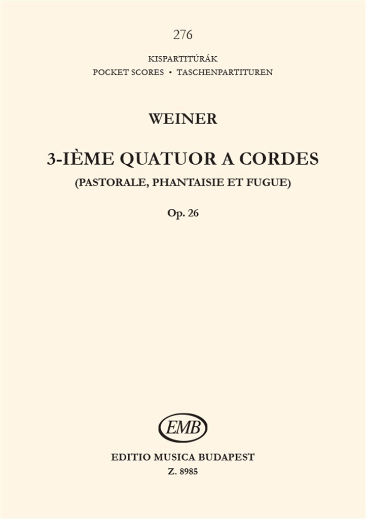 Streichquartett Nr. 3 Op. 26