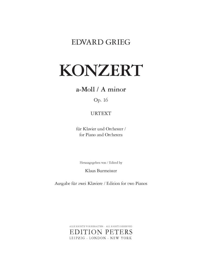 Concerto A Minor Op. 16