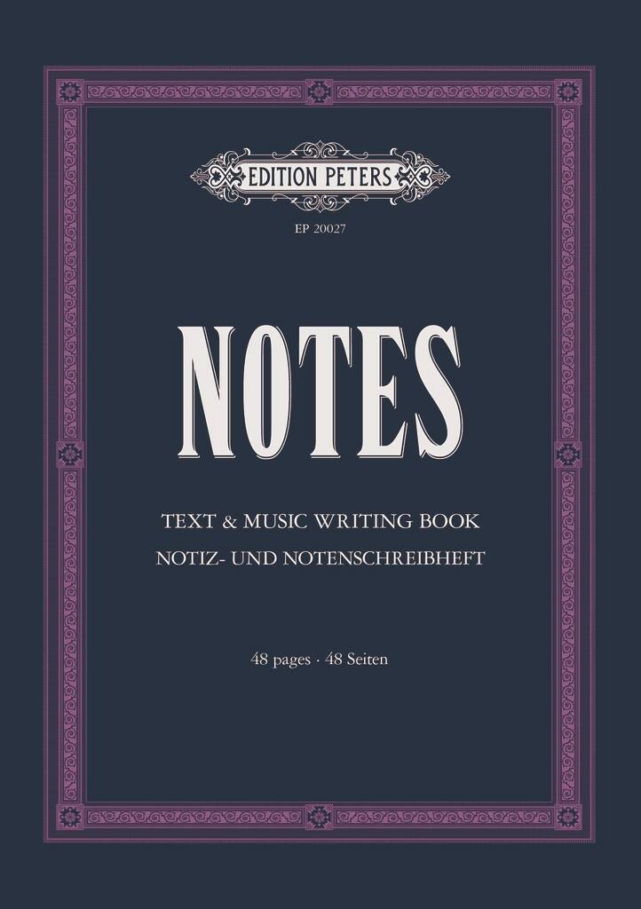 Notes: Text & Music Writing Book