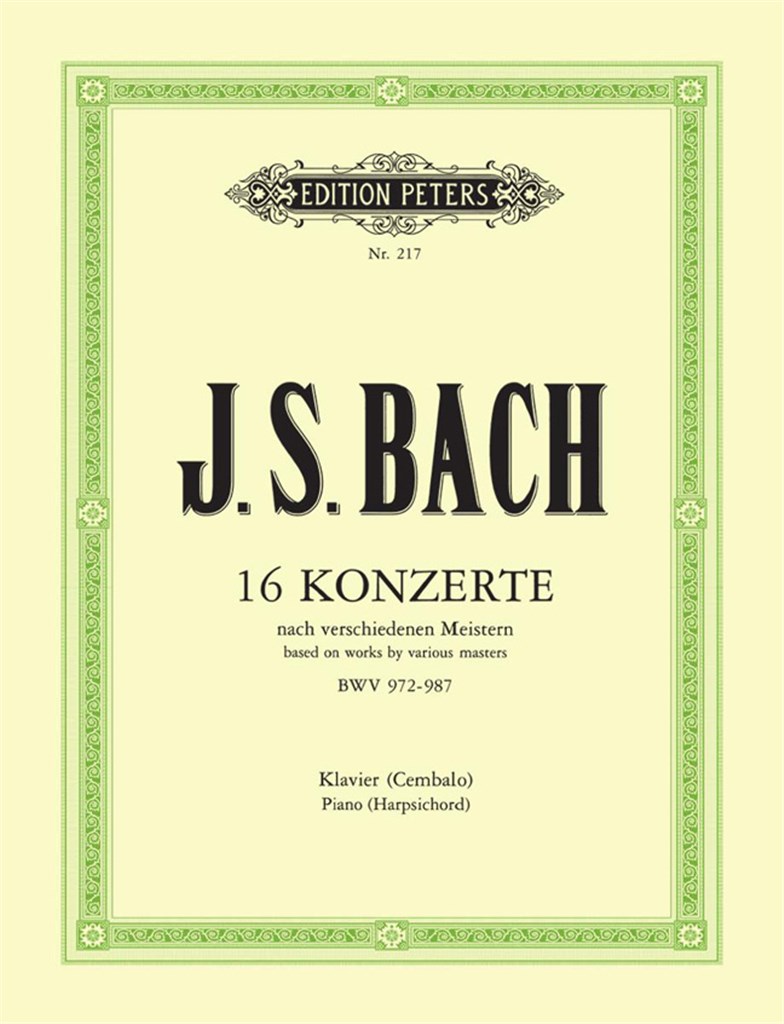 16 Concerten BWV972-987