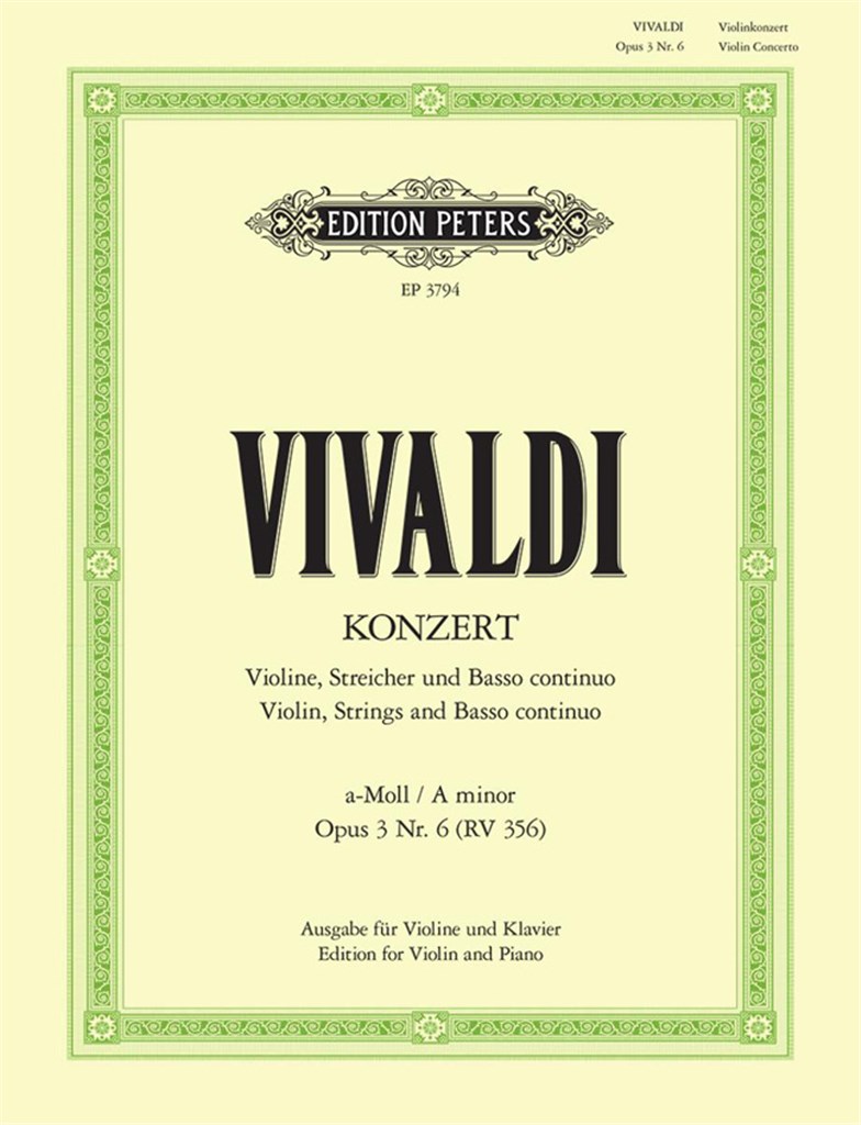 Konzert a-moll Op.3 Nr.6/ Concerto in A minor Op.3