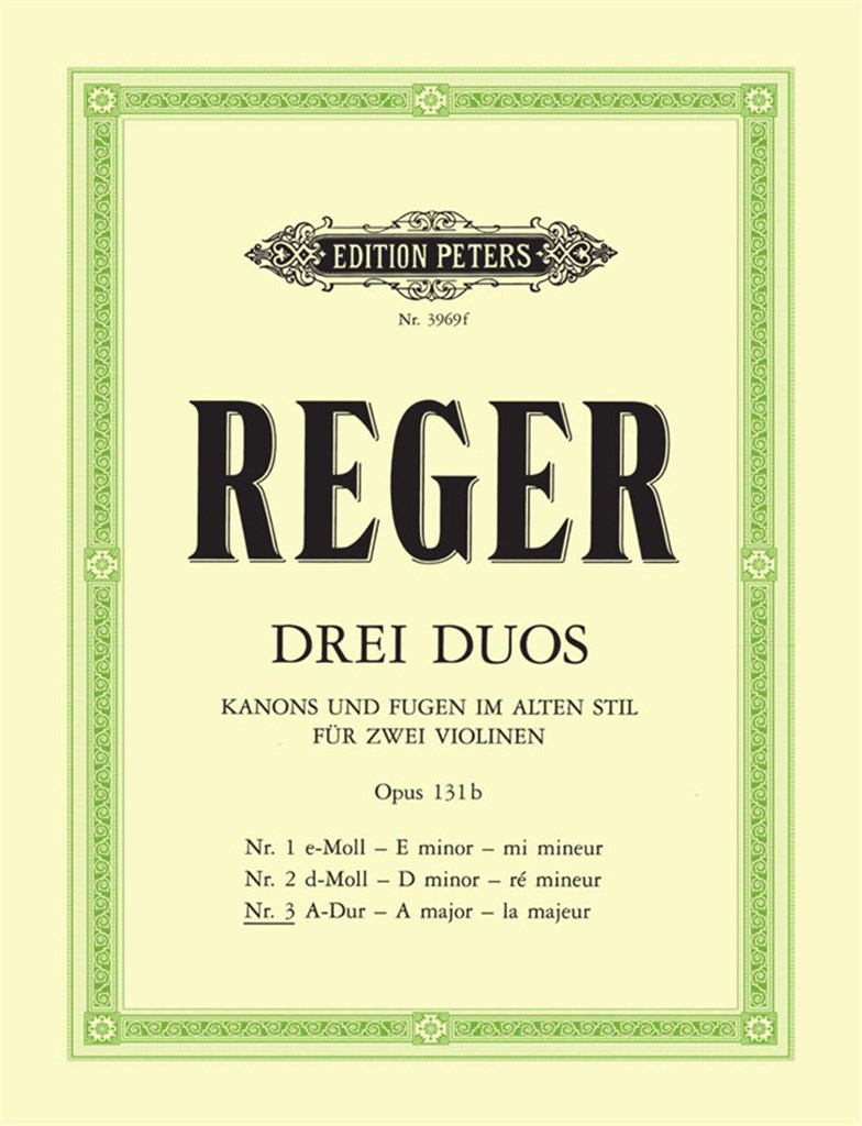 3 Duets Op.131b: No.3 in A