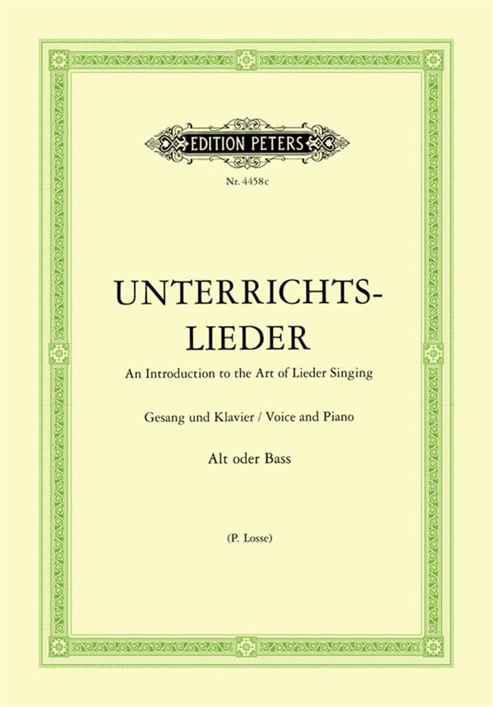 Unterrichtslieder - Ausgabe für tiefe Stimme