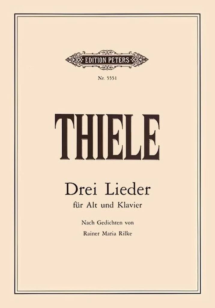 3 Lieder für eine Altstimme und Klavier