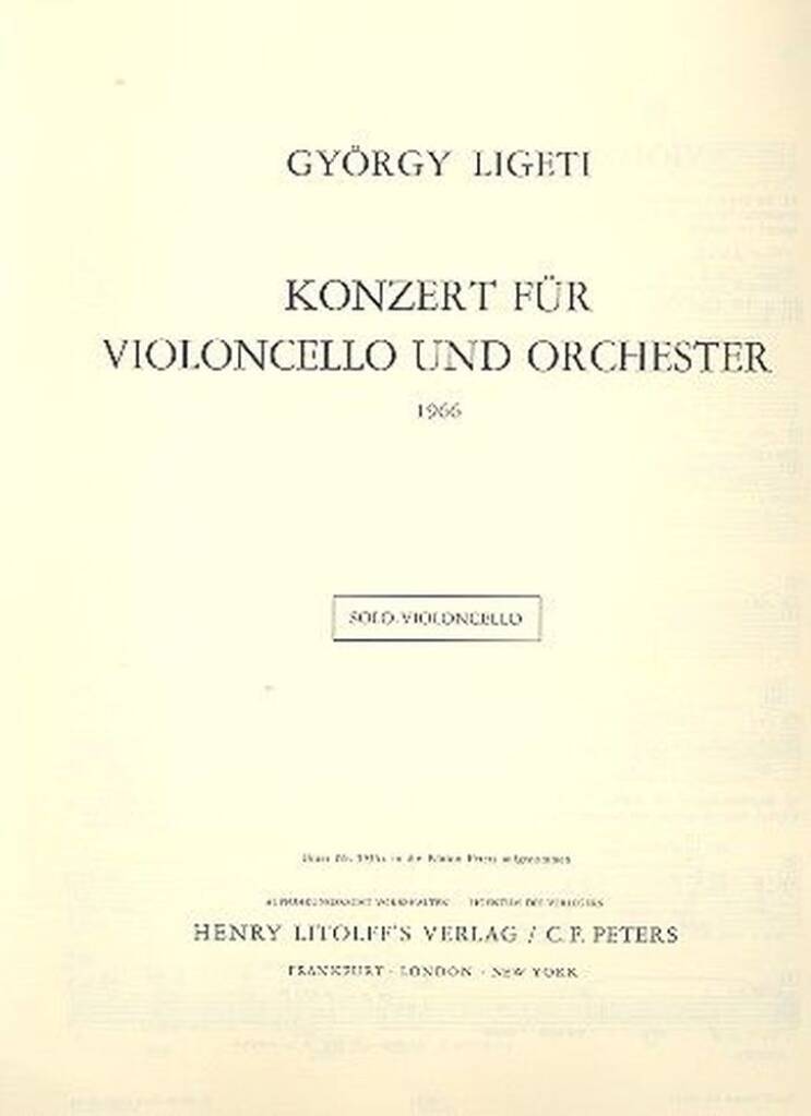 Concerto for Cello