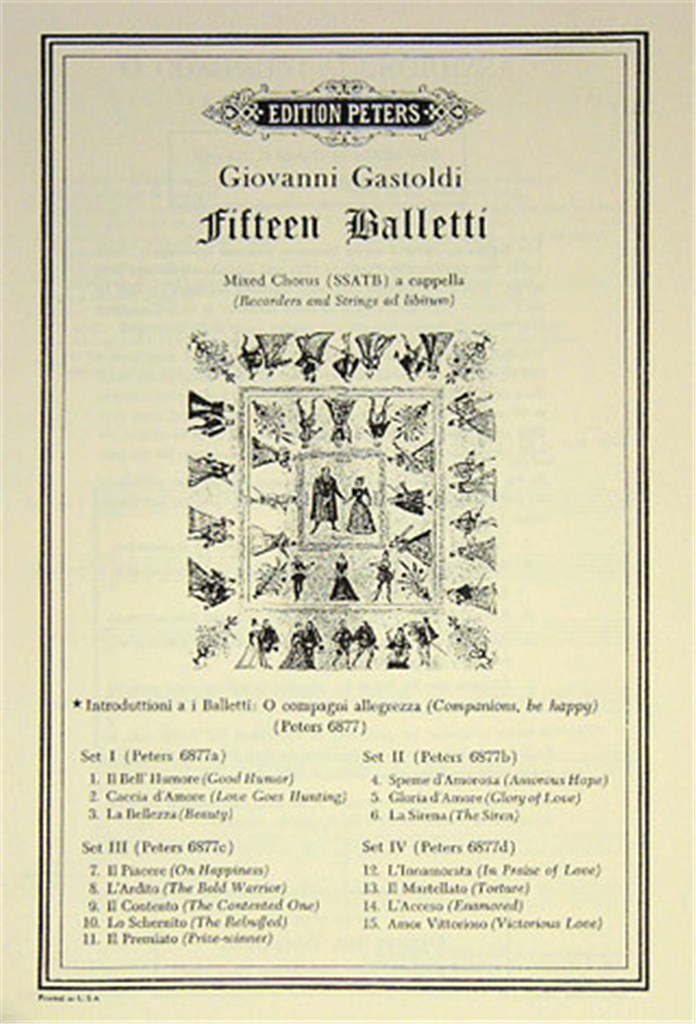 15 Balletti/Italian Madrigals: Introduction