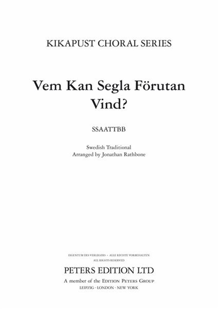 Vem Kan Segla