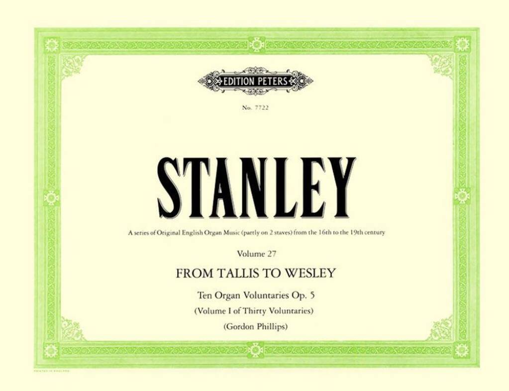Tallis To Wesley 27 Voluntaries Opus 5