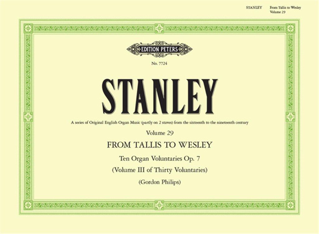 Tallis To Wesley 29 Voluntaries Opus 7