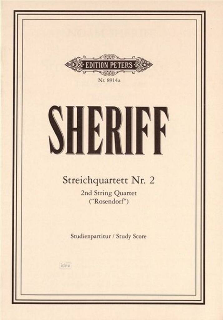String Quartet No. 2 Rosendorf (study score)