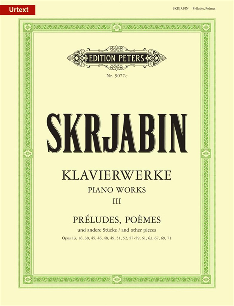 Klavierwerke 3 Preludes, Poemes And Stücke