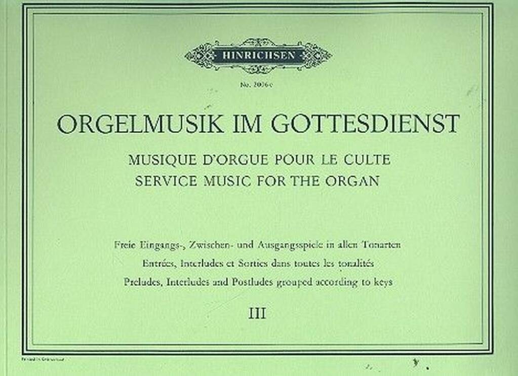 Organ Music for Church Service Vol.3