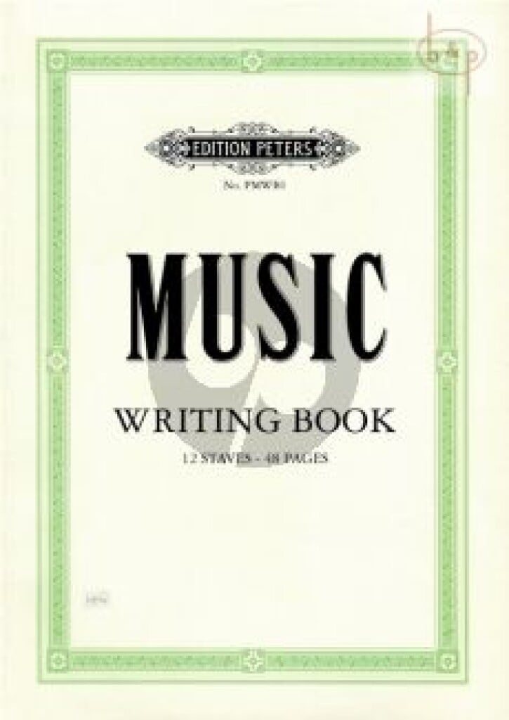 Music Writing Book 12 Staves