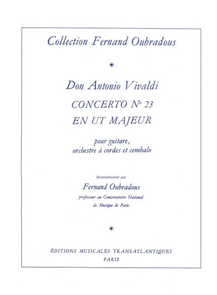 Concerto N°23, En Ut Majeur