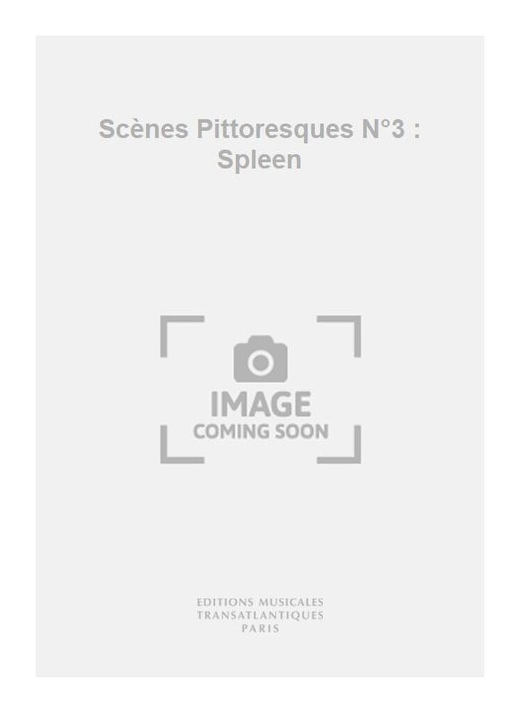Scènes Pittoresques N°3 : Spleen