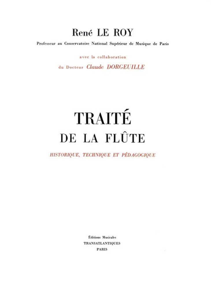 Traite De La Flute