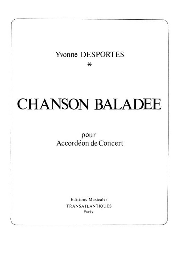 Chanson Ballade