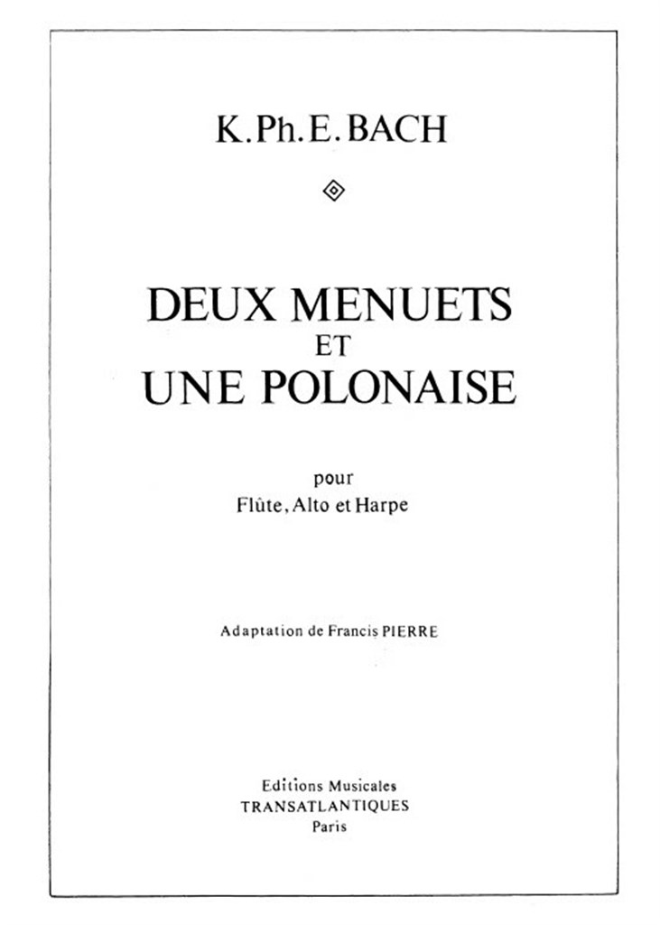 2 Menuets Et Une Polonaise