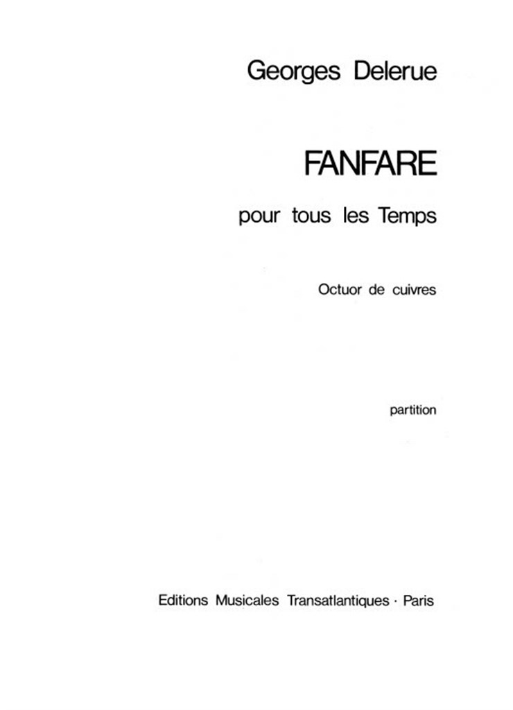 Fanfare Pour Tous Les Temps
