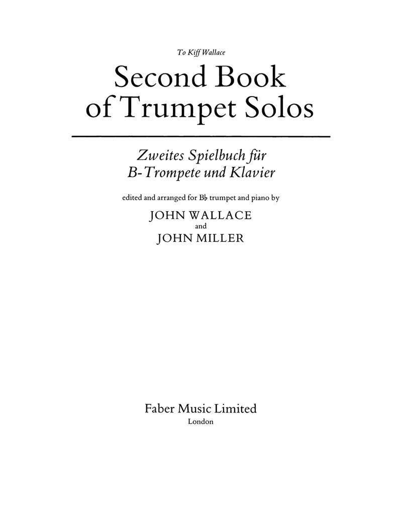 Second Book of Trumpet Solos