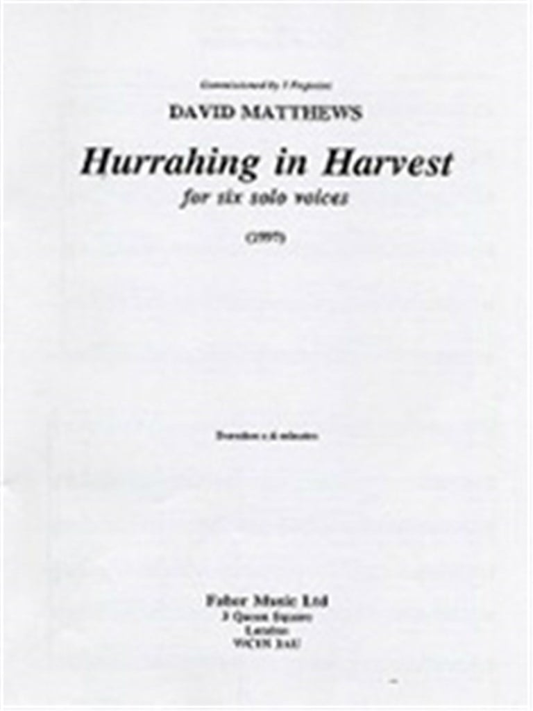 Hurrahing in Harvest.