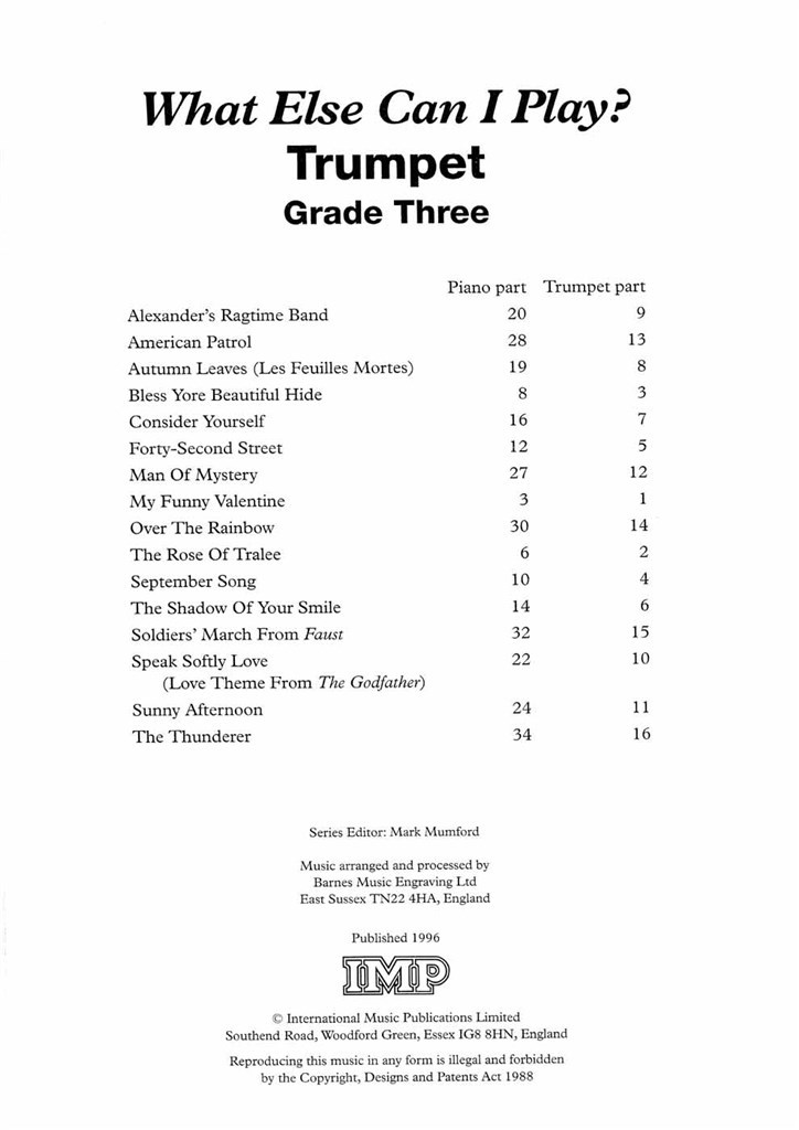 What else can I play - Trumpet Grade 3