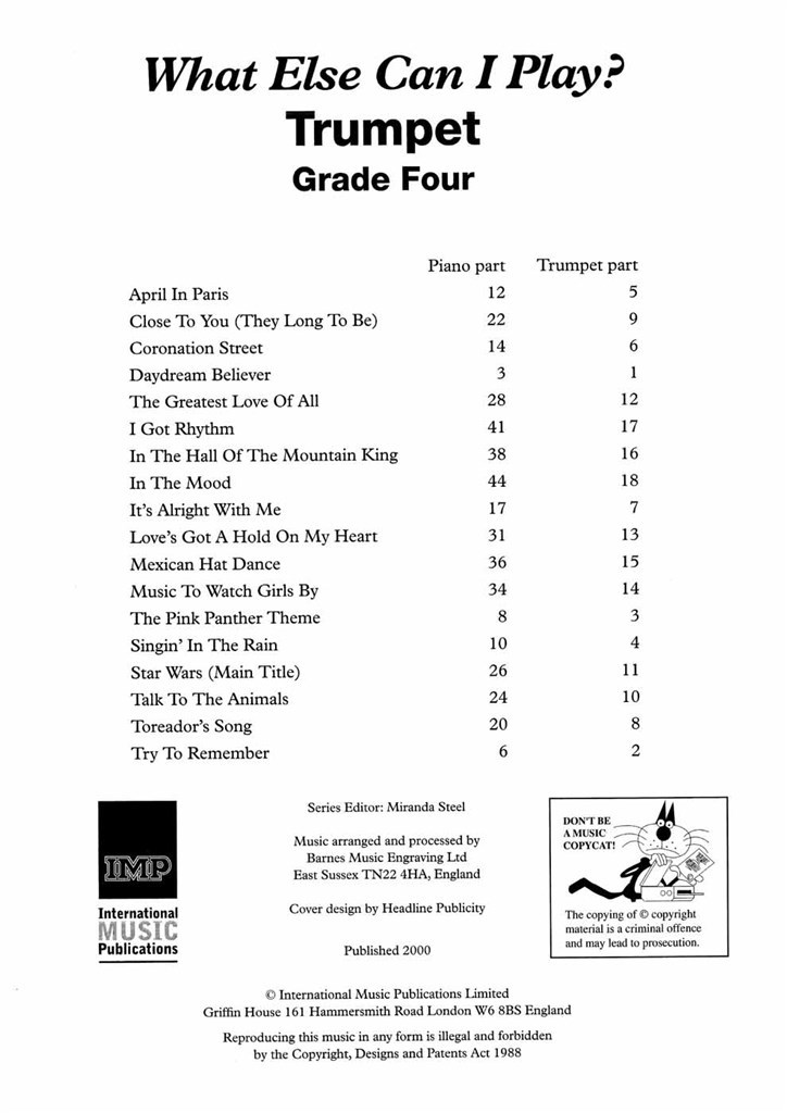 What else can I play - Trumpet Grade 4