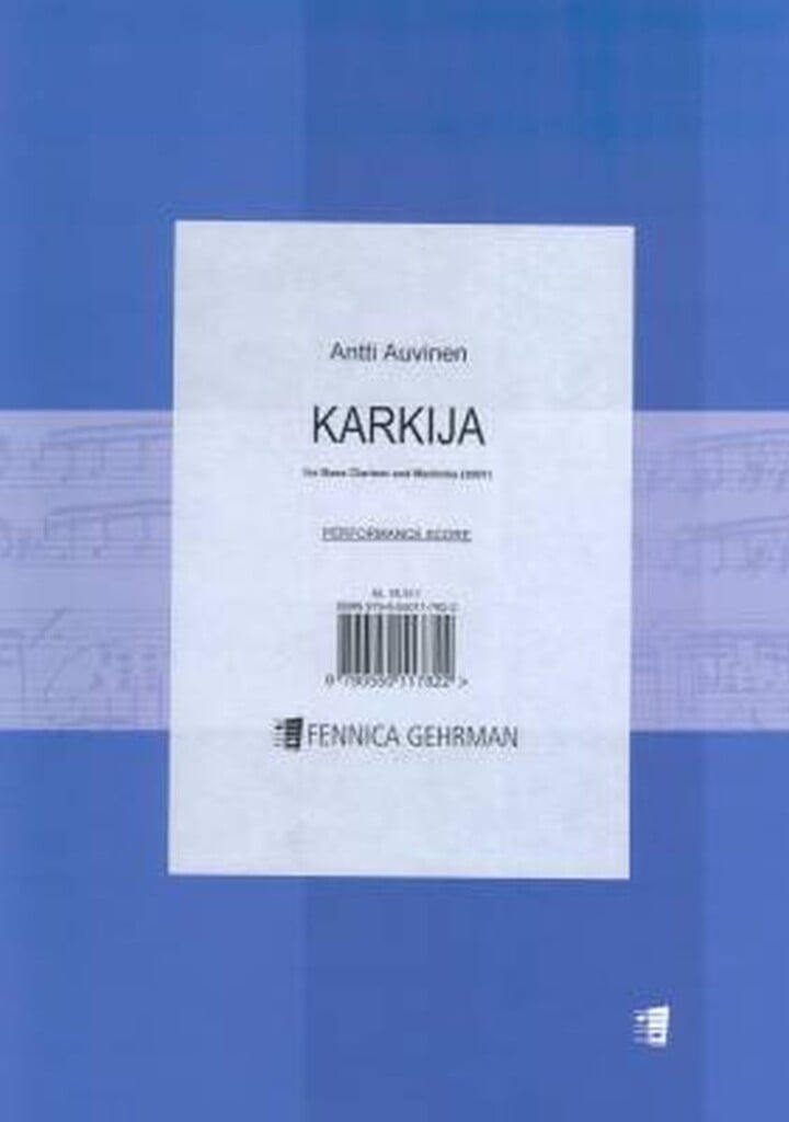 Karkija for bass clarinet and marimba