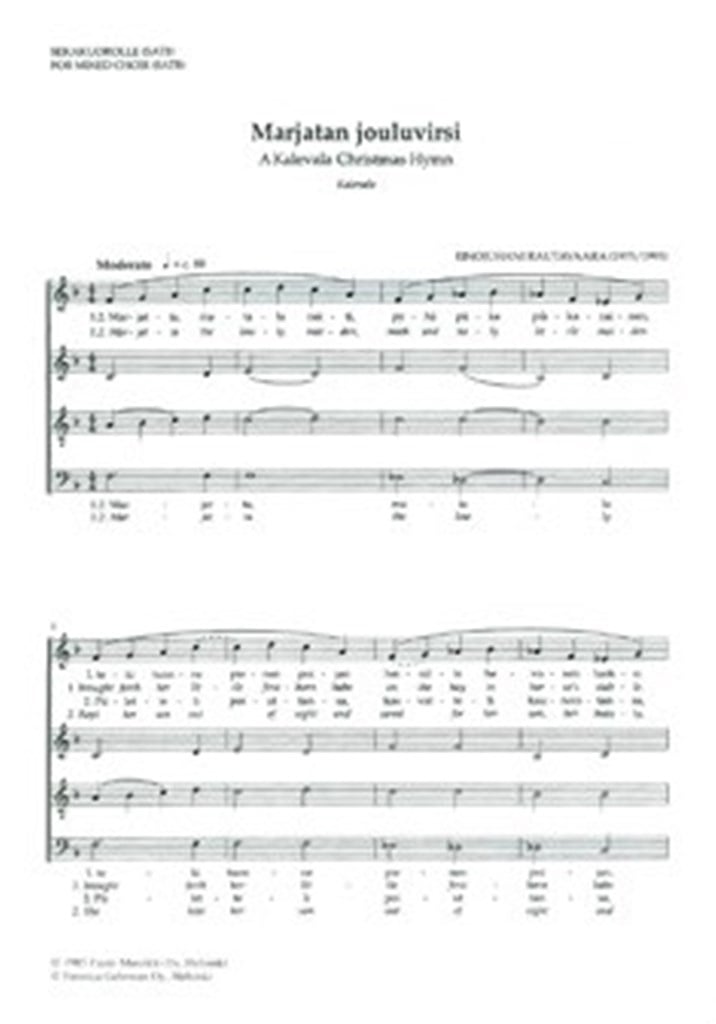 Marjatan jouluvirsi / A Kalevala Christman Hymn