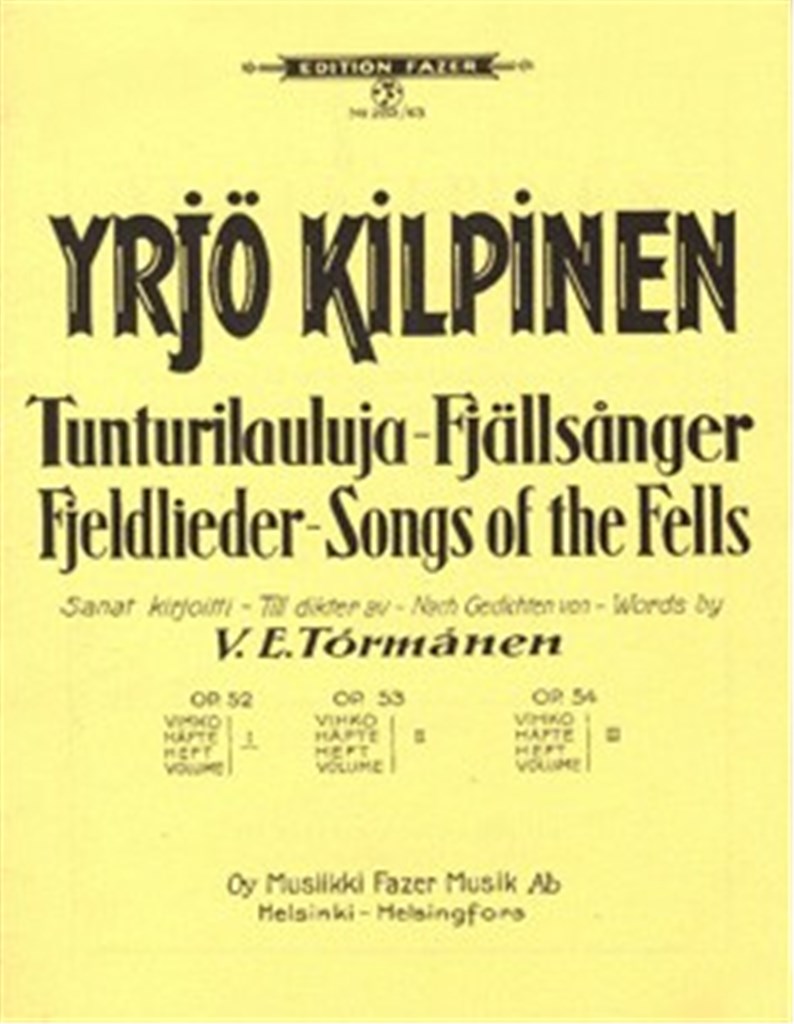Fjeldlieder op. 52 Band 1