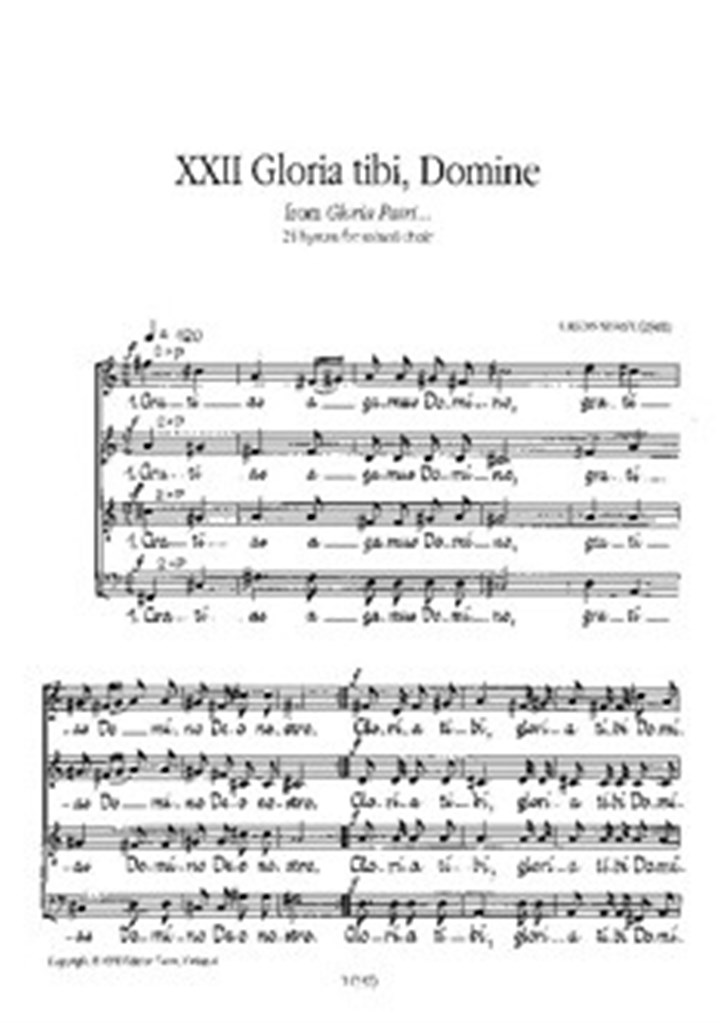 Gloria patri Nr. 22 op. 17