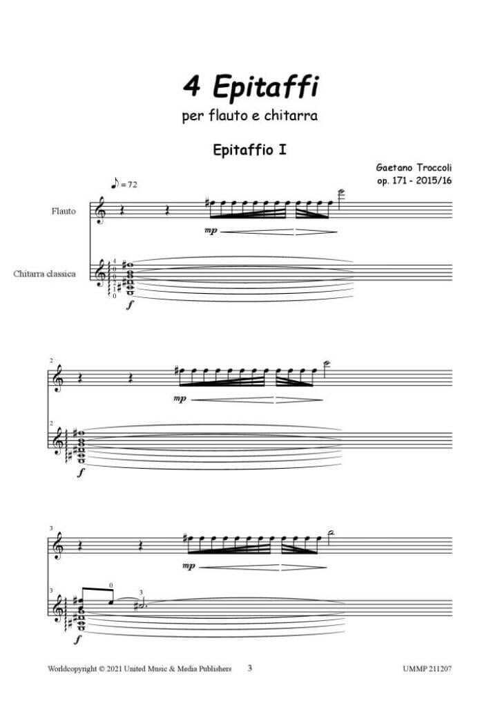 Epitaffio for Guitar and Flute