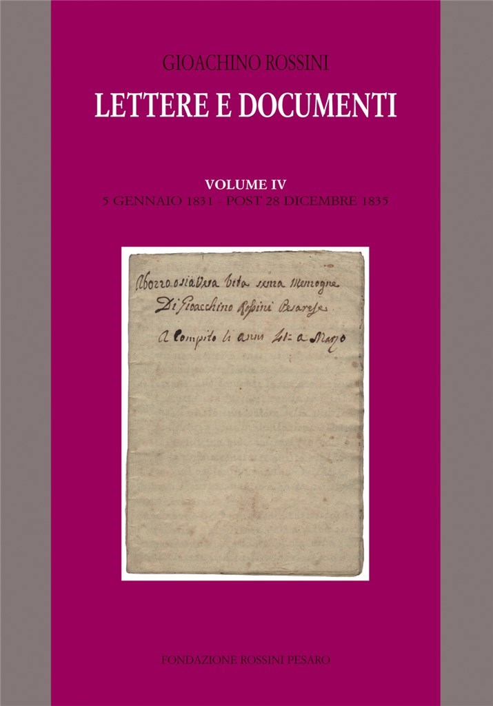 Volume IV: 5 Gennaio 1831 Post 28 Dicembre 1835