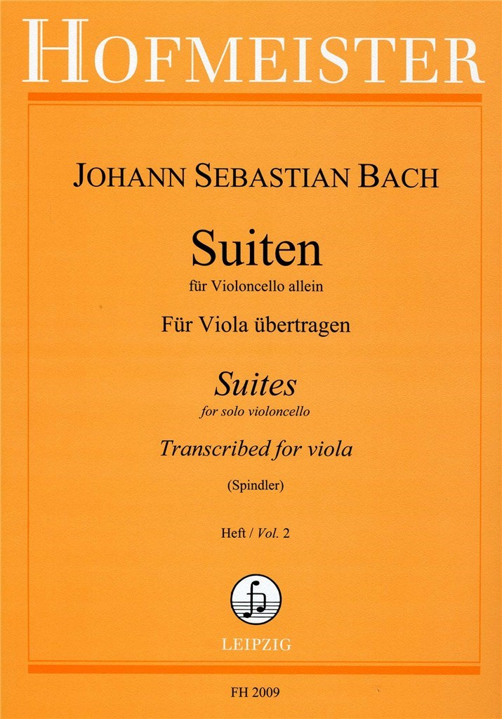 Suiten für ViolonCello. Für Viola übertragen