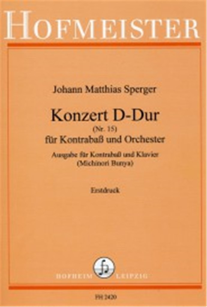 Konzert Nr. 15 für Double Bass und Orchester D-Dur