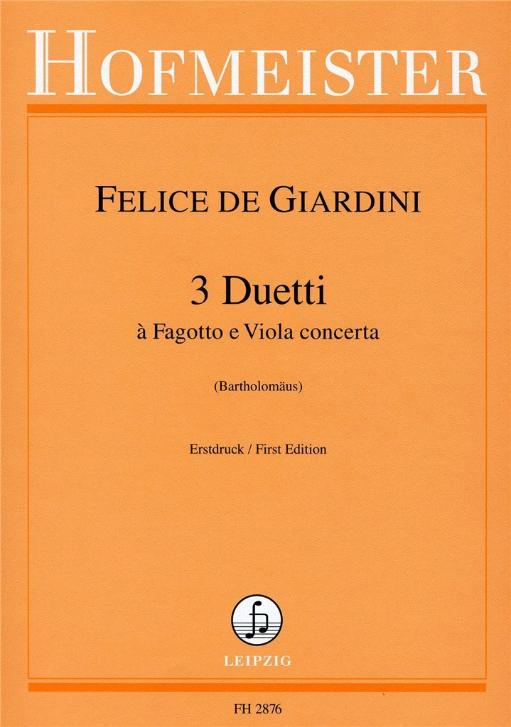 3 Duetti á Fagotto e Viola