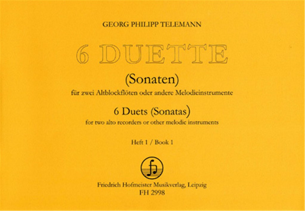 6 Duette (Niggemann) - Heft 1 (Sonaten 1-3)