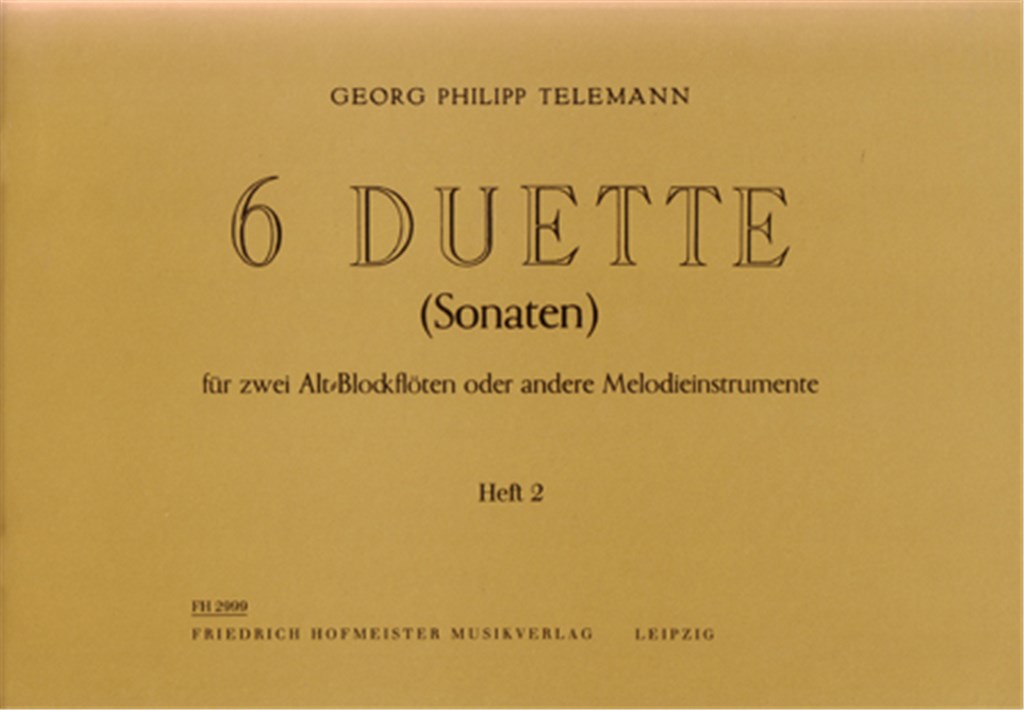 6 Duette (Niggemann) - Heft 2 (Sonaten 4-6)
