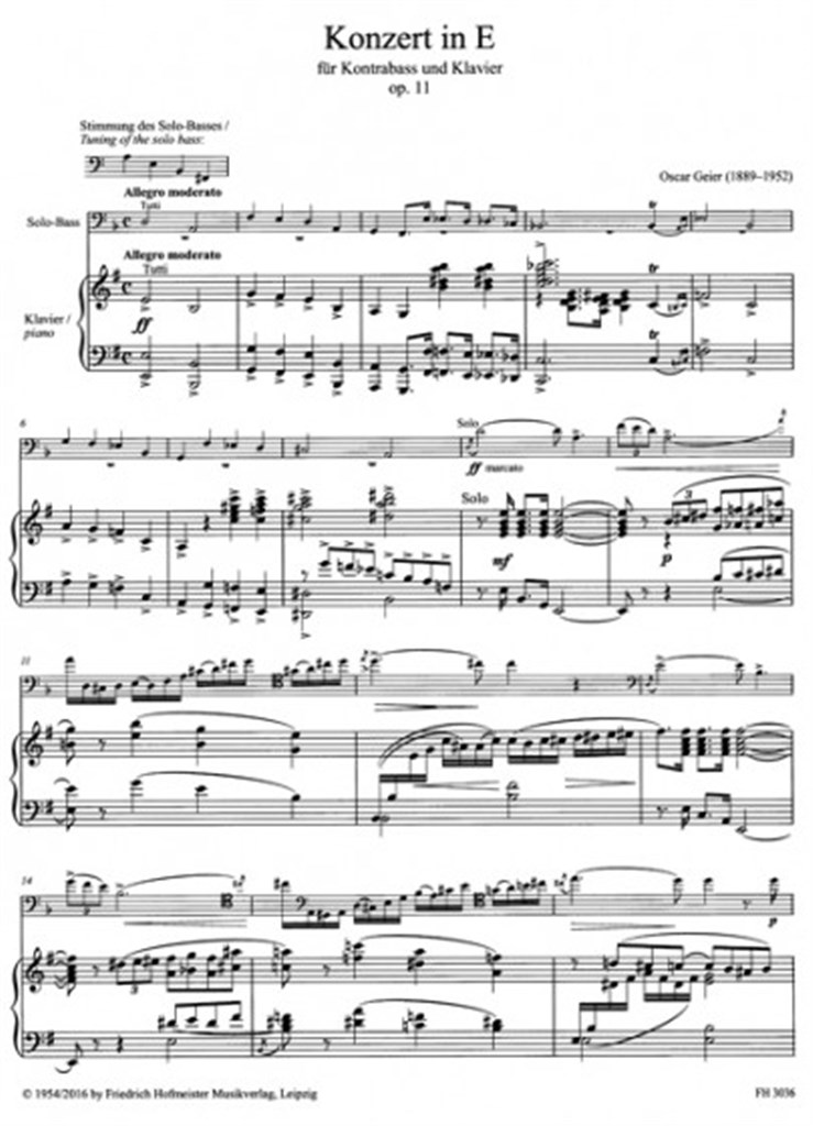 Konzert E-Dur, op. 11
