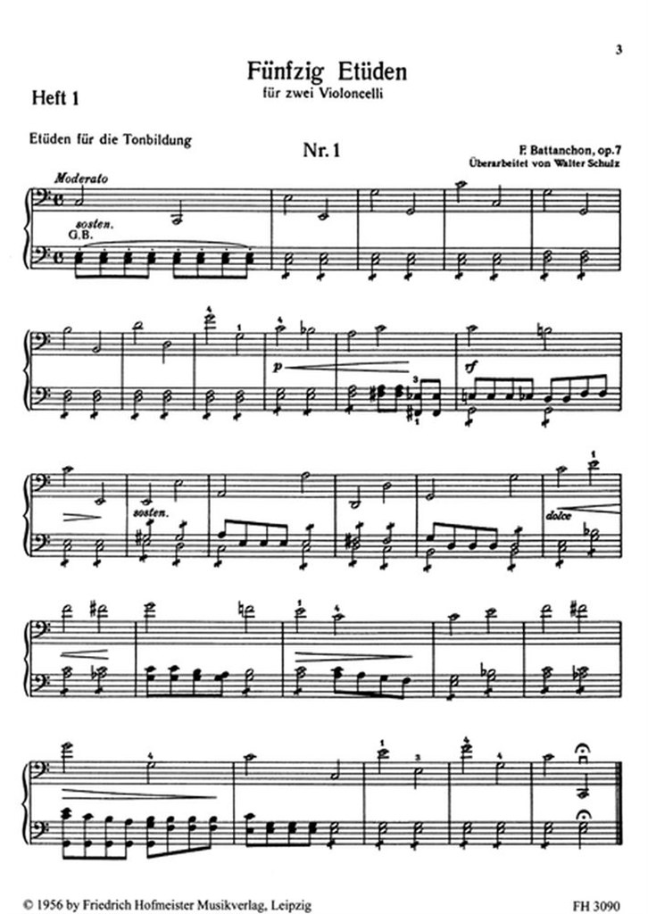 50 Studien für zwei Violoncelli
