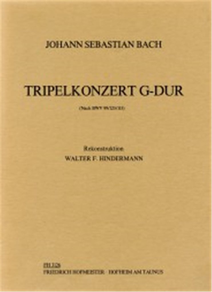 Tripelkonzert G-Dur (nach BWV 99/125 /115)